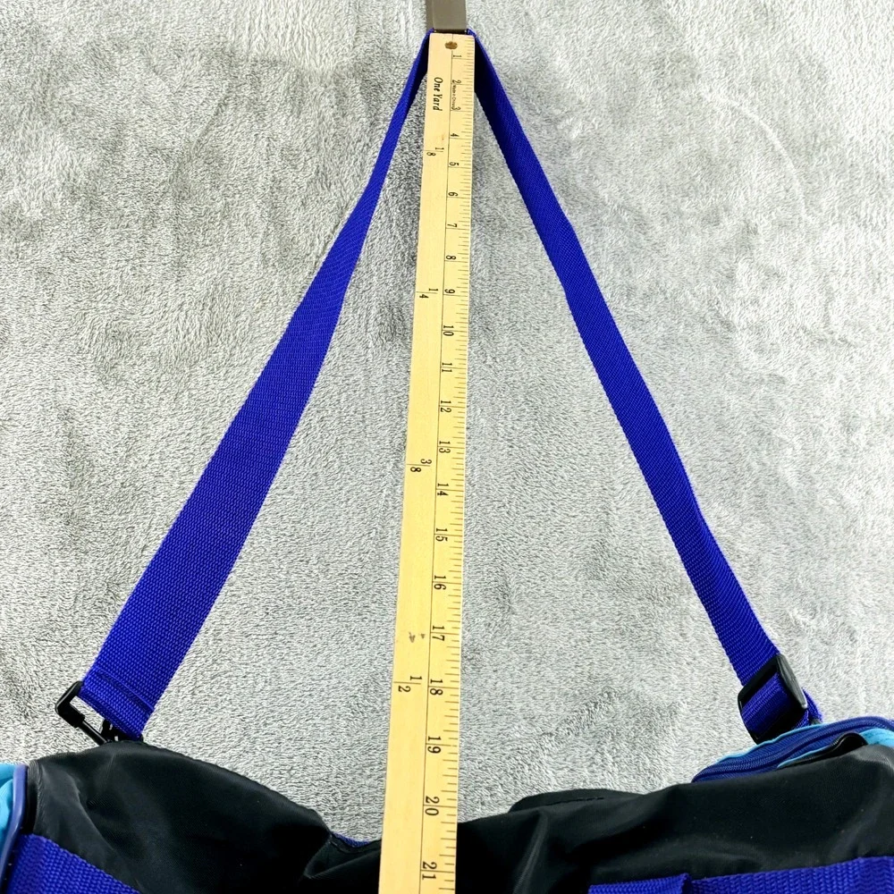 Vintage Maui Schnapps Duffel Bag Black Purple Aqua Blue Nylon Tote‎ 90s Y2K